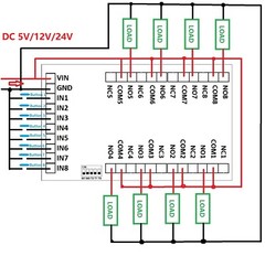 1 PCS 8ch Flip-Flop Latch Relay Board Bistable Self-locking Electronic Switch