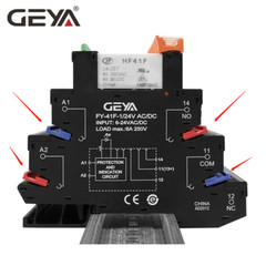 GEYA Slim Relay Module For PLC AC/DC24V Relay module Grey 6A 6.2mm thickness UL