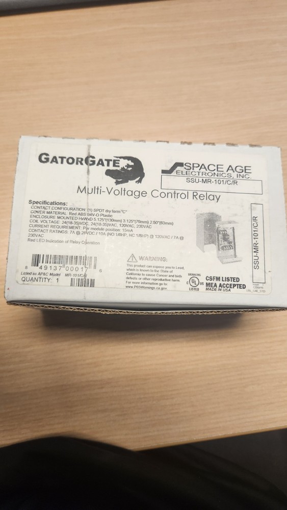 Gatorgate Multi-Voltage Control Relay SSU-MR-101/C/R