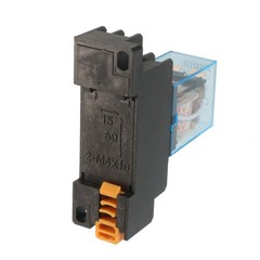 35mm DIN Rail DPDT 8 Pins General Purpose Power Relay AC 24V Coil Sockets