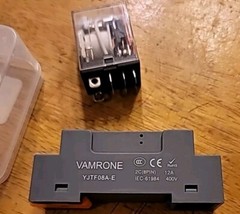 Electromagnetic Power Relay 8-Pin 10 AMP 24V AC Relay Coil with Socket Base L…