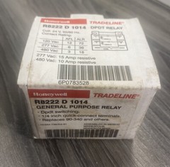 Honeywell Tradeline R8222D1014 DPDT Switching General Purpose Relay 24v Coil
