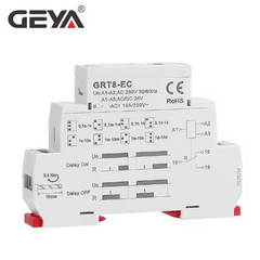 GEYA GRT8-EC Timer Relay 10A On Off Delay DIN Rail AC DC Time Relay CE