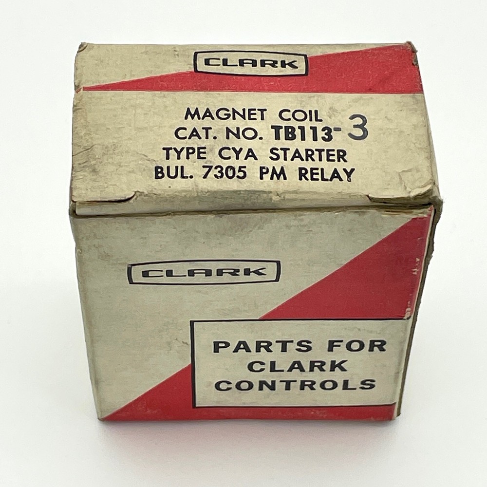 NEW Clark TB113-3 Magnet Coil CYA Starter Relay – 110-120V, 50/60HZ