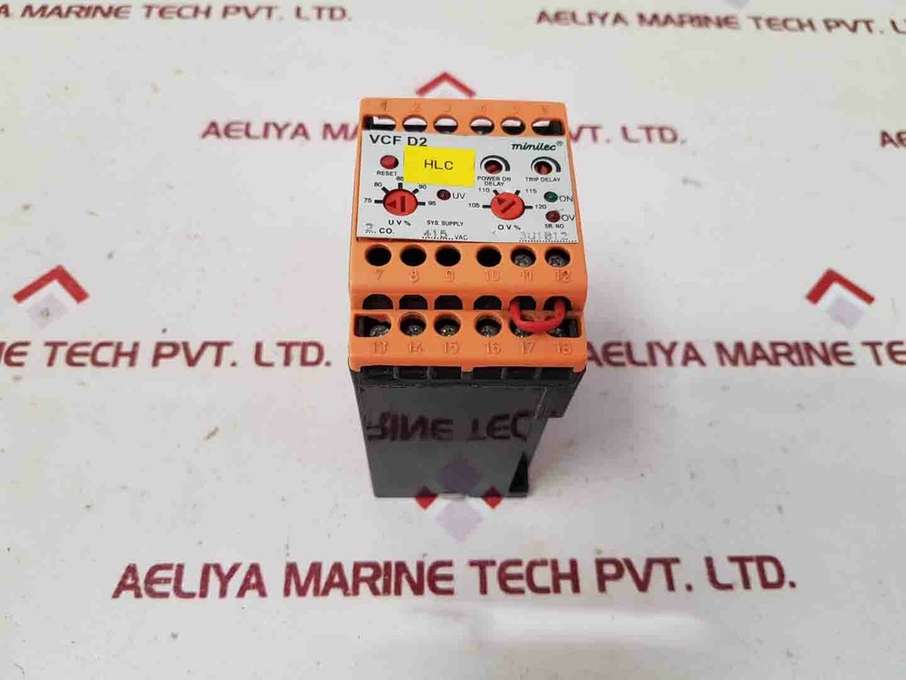 MINILEC VCF D2 Under/over Voltage Relay 415 VAC