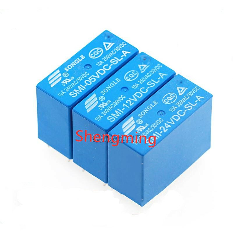 2pcs SMI-05V 12V 24VDC-SL-A -SL-C -SL-2C 5A 10A 4pin 5pin 8pin Relay