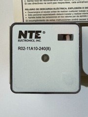 NTE Electronics R02-11A10-240 Relay, 10 Amp DPDT 240VAC 8-Pin Octal