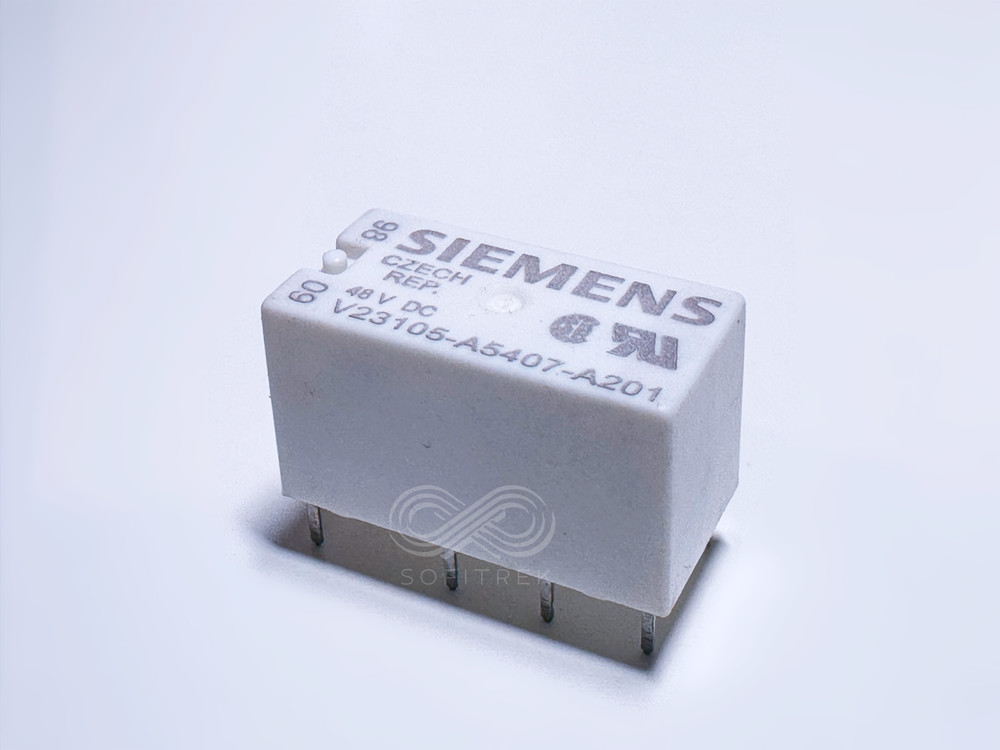 V23105-A5407-A201 Siemens D2 PCB Signal Relay D2 48VDC DPDT 3A 8-Pin 400mW AgNi