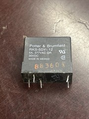 Potter & Brumfield 5-Pin 30VDC 5A PCB Relay RKS-5DY-12