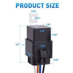 40/30 Amp Waterproof Relay Harness Set – 12V 5-PIN Style Automotive Relay 14AWG