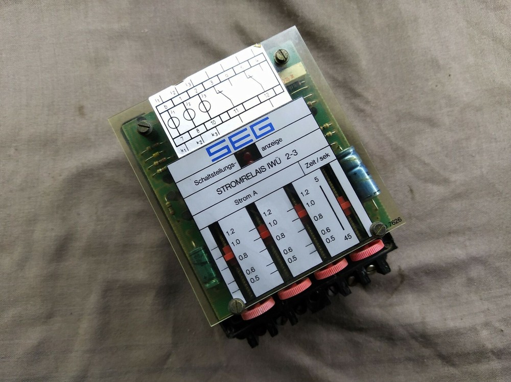 SEG Stromrelais IWU 2-3 Over Current Relay IWU2-3/S FA764090-89