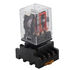 Silver Alloy Contact MK3PI MK3P 220VAC Relay 11 Pin 10A 250VAC With Socket Base