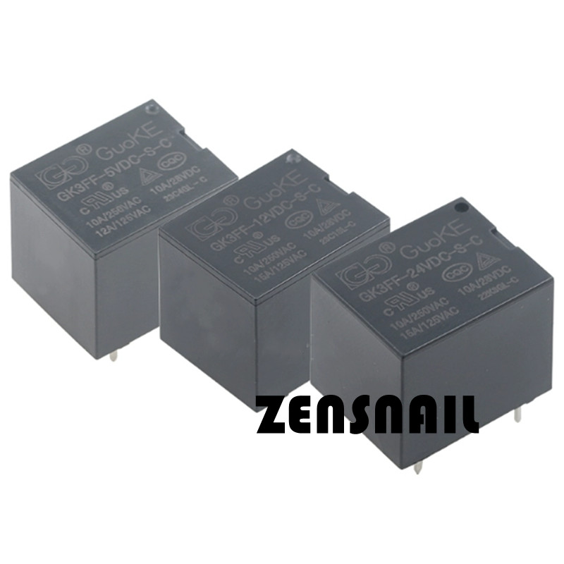 5PCS GK3FF-24VDC-S-C Relay 24VDC 10A 0.36W 5PIN NEW