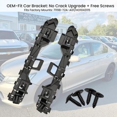 Front Bumper Brackets Left Right Compatible with Honda Accord Sedan 2013 2014 20