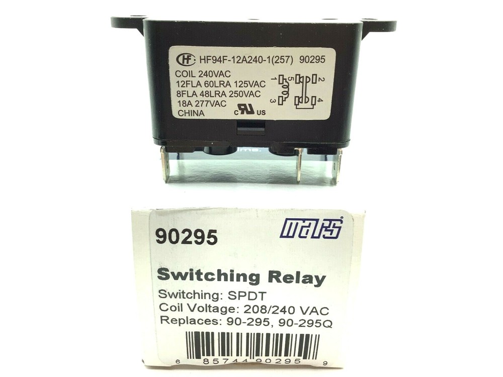 90295 Mars Switching Relay 208 / 240 Volt Coil Replace 90-295 & 90-295Q