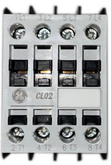 G.E CL02A400T Contactor, 32 Amp, 110/120V Coil, 4-Pole, Screw Terminals, Unused