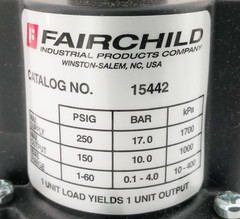New Fairchild 15442 Positive Bias Relay Model 15 1-60psig 1/4″ NPT