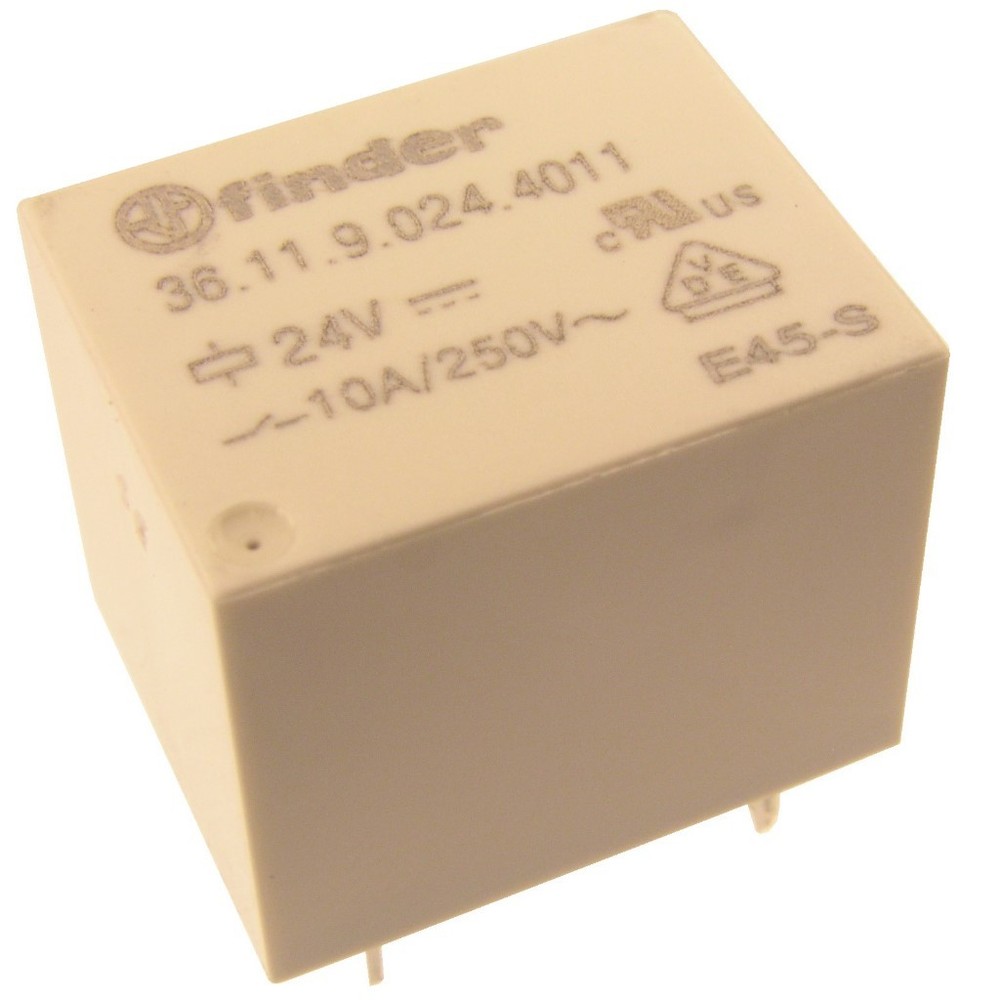 Finder 36.11.9.024.4011 24V DC 1xUM 10A 250V AC Relay Print Relay 118940-