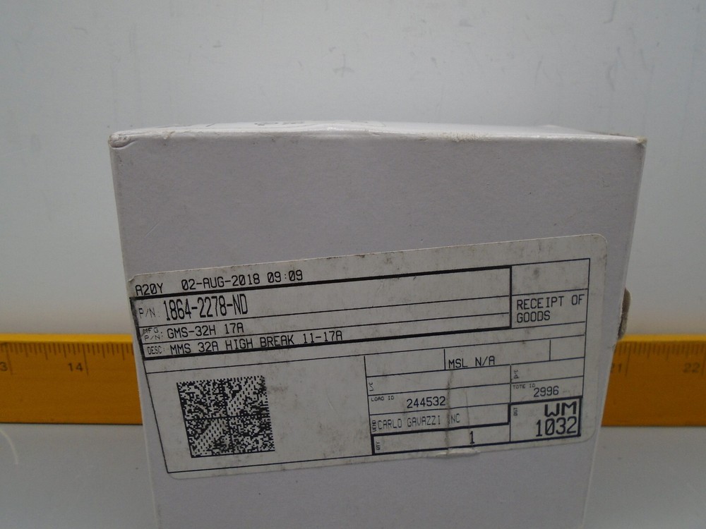 New old Stock CARLO GAVAZZI GMS-32H Manual Motor Starter 1864-2278-ND N320