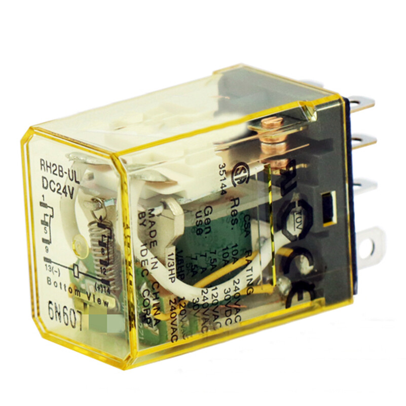 10PCS For Intermediate Relay 10A 240VAC 8Pins DPDT RH2B-UL DC24V 24VDC