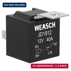 2 Pack JD1912 Car Relay, 12V 40A, 4 Pins SPST, Automotive Switches and Starters,