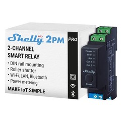 Pro 2PM | Wi-Fi & LAN 2-Channel Smart Relay Switch with Current Measurement 25A | Hausau…