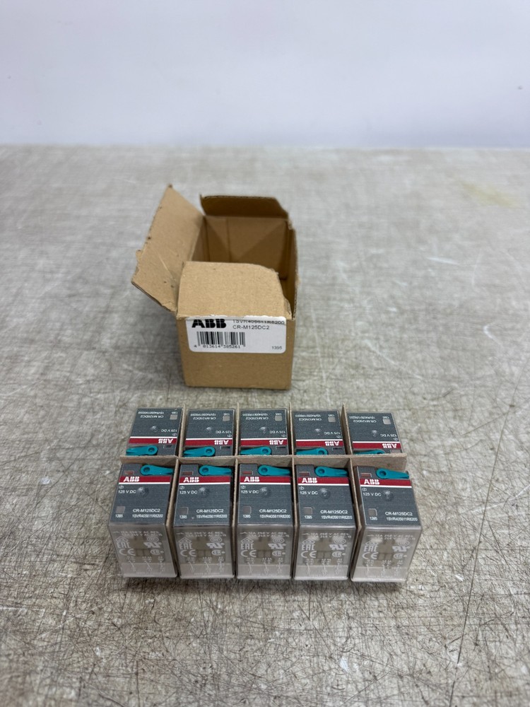 ABB CR-M125DC2 pluggable interface relay 2 c/o 125Vdc coil, NEW box of 10