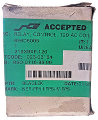 MSD Inc. 219XBXP – 120 Control Relay 120VAC Coil Volt