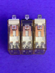 (1) IDEC RH1B-U AC24V 12VAC & (2) RH1B-U DC24V 12VDC Power Relay, SPDT, 10A
