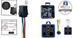 40 AMP 12V DC Waterproof Relay Kit 5-PIN SPDT Heavy-Duty Pigtail