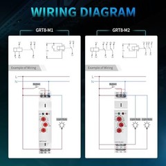 Adjustable Multifunction Time Relay 2 Outputs 16A Electronic Timer 12V-240V, Din