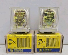 2 Pack Square D 8501KUD13V53 Plug-In Relay 11 blade 3 Poles 24Vdc Coil Ser D New