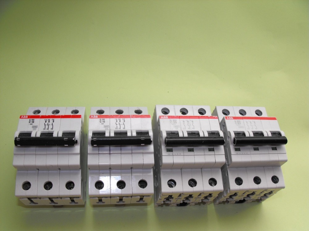 ABB S203-C20+C63.+S193/C10/C16.Circuit Braker.(LOT4PCS).NEW