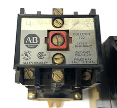 2X ALLEN BRADLEY Bulletin 700 Type P Direct Drive AC Relay 12 Pole 700-P600A1