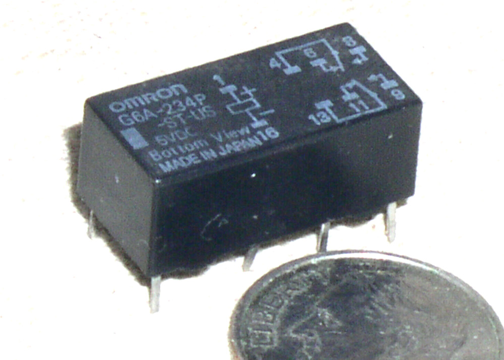 OMRON G6A-234P RELAY 5V 5 V VDC COIL DPDT CONTACTS .6A@125VAC 1A@30V DC AC USA