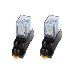 6 Pcs DPDT AC 110/120V General Purpose Power Relay 8Pins with Base
