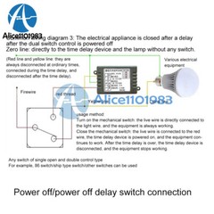 220V Power on Delay Relay Module Time delay Off switch Controller with LED