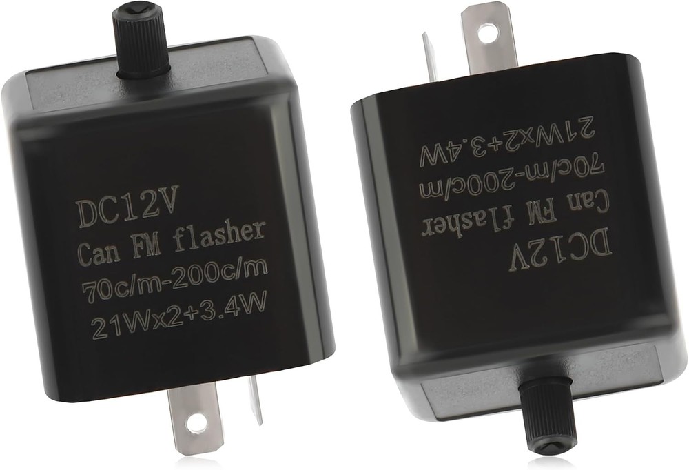 2PCS 12V LED Flasher Relay 2 Pin,Adjustable Turn Signal Relay for Repairing
