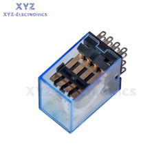 24V 110V AC/DC Coil Power Relay LY2NJ MY4NJ DPDT 8Pin HH62P JQX-13F + Base US