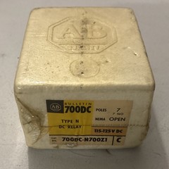 Allen Bradley 700DC-N700Z1 DC Relay 115-125V DC 7 Poles Industrial