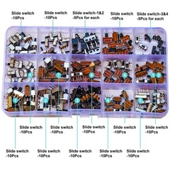 Kidisoii Slide Switch Assorted Kit, Mini Micro PCB Panel Slide Switch 2Pin 3P…