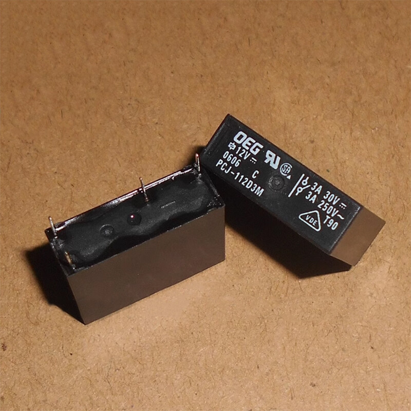 2PCS OEG PCJ-112D3M 12VDC Power Relays 3A 250VAC 4Pins SPST-NO