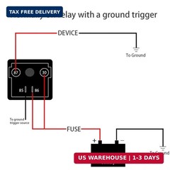 Relay 200A, 12V Continuous Duty SPST 4-pin High Power Relay