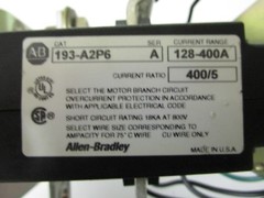 ALLEN-BRADLEY 193-A2P6 SER A MANUAL RESET OVERLOAD RELAY – USED – FREE SHIPPING