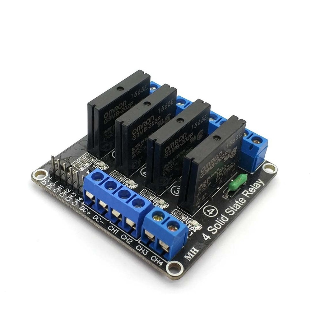 LowLevelTrigger 4 Channel 5V Solid State Relay Module Board SSR