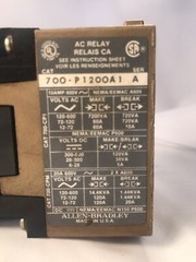 ALLEN -BRADLEY 700-P 1200a1 SER A CONTROL RELAY 110/120V COIL