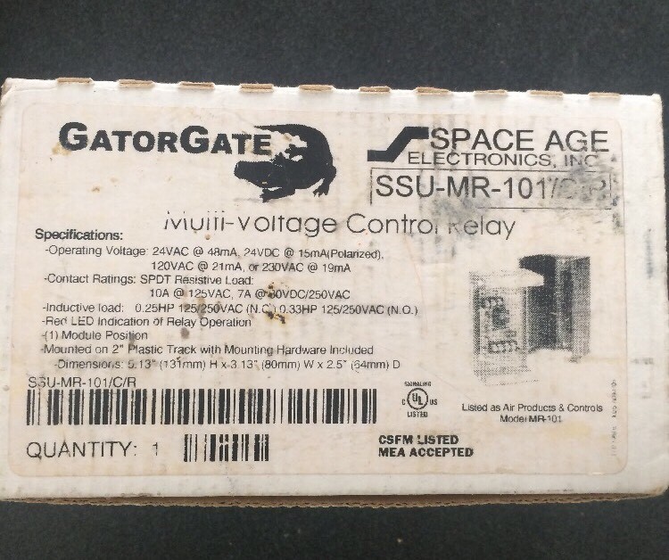 Gatorgate Multi-Voltage Control Relay SSU-MR-101/C/R