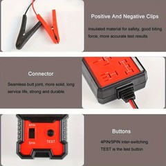 Versatile 12V 4/5 Pin Auto Relay Tester w/Battery Clips Ideal for Vehicle Fixes