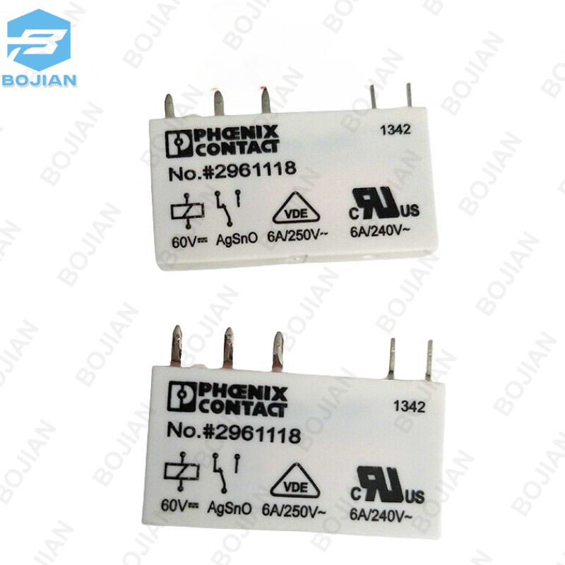 10 PCS Brand No.#2961118 Phoenix Contact Miniature Relay 5 Pins 60V 6A/250VAC