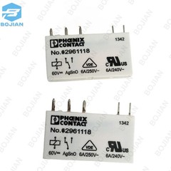 10 PCS Brand No.#2961118 Phoenix Contact Miniature Relay 5 Pins 60V 6A/250VAC
